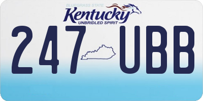 KY license plate 247UBB
