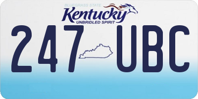 KY license plate 247UBC