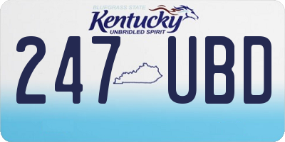 KY license plate 247UBD