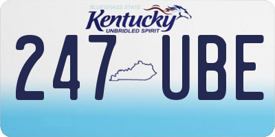 KY license plate 247UBE
