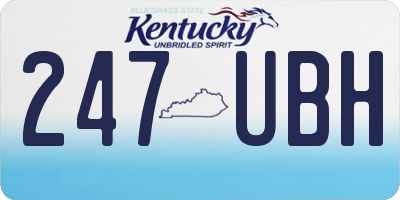KY license plate 247UBH