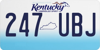 KY license plate 247UBJ