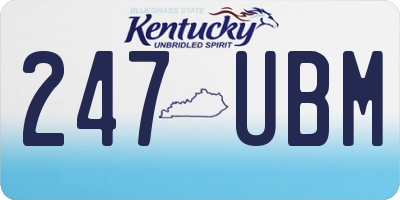 KY license plate 247UBM