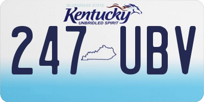 KY license plate 247UBV