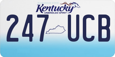 KY license plate 247UCB