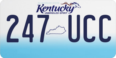 KY license plate 247UCC