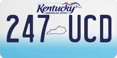 KY license plate 247UCD