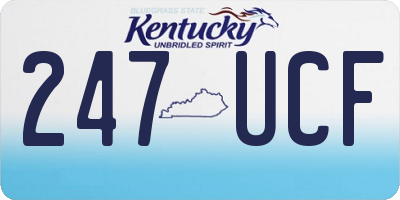 KY license plate 247UCF