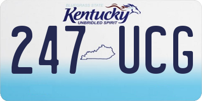 KY license plate 247UCG