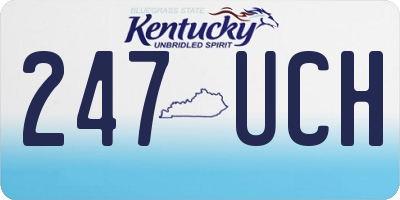 KY license plate 247UCH