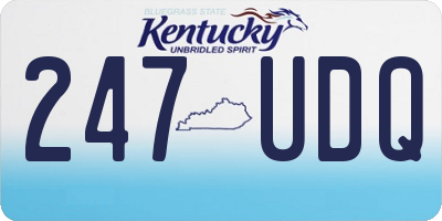 KY license plate 247UDQ
