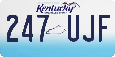 KY license plate 247UJF