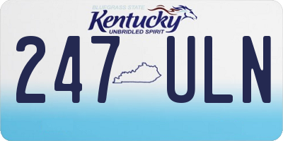 KY license plate 247ULN