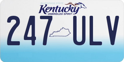 KY license plate 247ULV