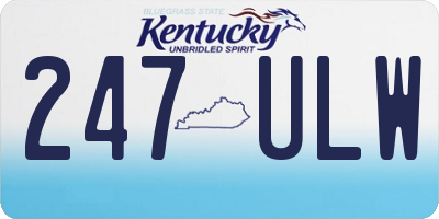 KY license plate 247ULW