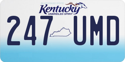 KY license plate 247UMD