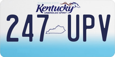 KY license plate 247UPV
