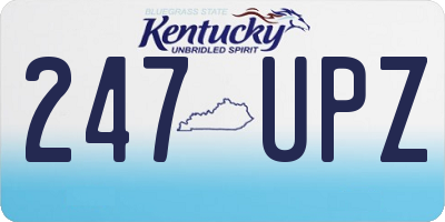 KY license plate 247UPZ