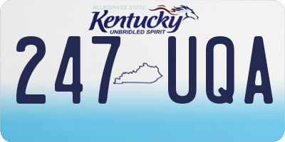 KY license plate 247UQA