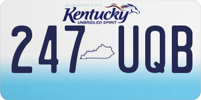 KY license plate 247UQB