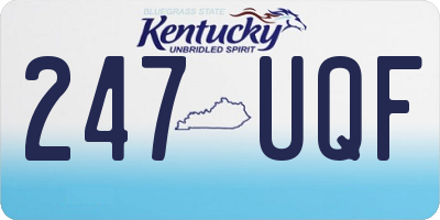 KY license plate 247UQF