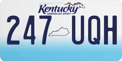 KY license plate 247UQH
