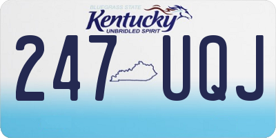 KY license plate 247UQJ