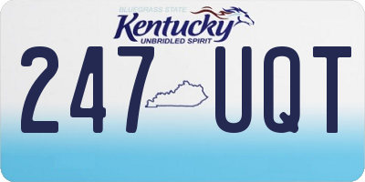 KY license plate 247UQT