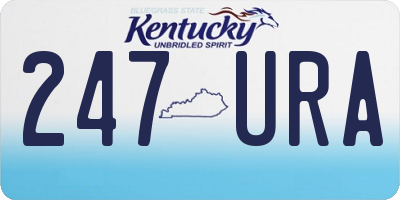 KY license plate 247URA