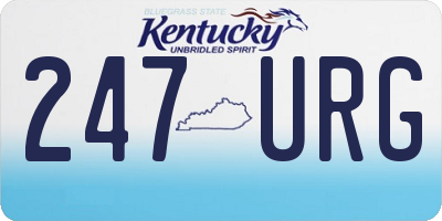KY license plate 247URG
