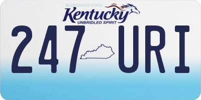 KY license plate 247URI