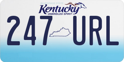 KY license plate 247URL