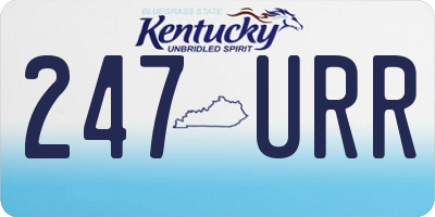 KY license plate 247URR