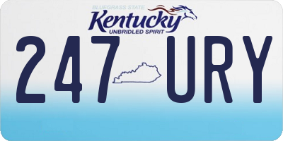 KY license plate 247URY