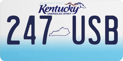 KY license plate 247USB