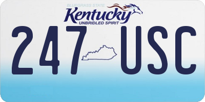 KY license plate 247USC