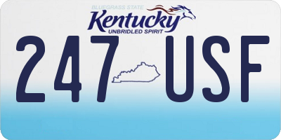 KY license plate 247USF