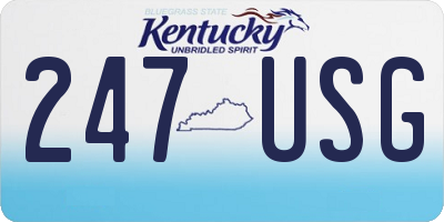 KY license plate 247USG