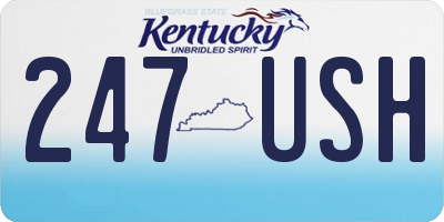 KY license plate 247USH