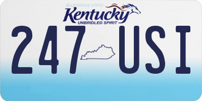 KY license plate 247USI
