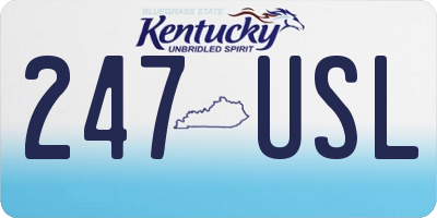 KY license plate 247USL