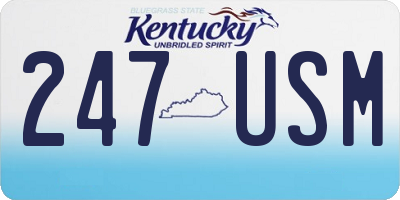 KY license plate 247USM