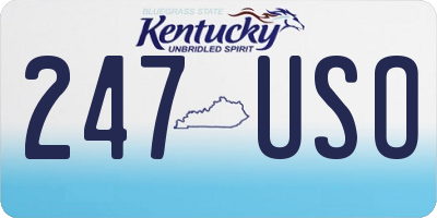 KY license plate 247USO