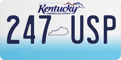 KY license plate 247USP