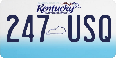 KY license plate 247USQ