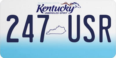 KY license plate 247USR