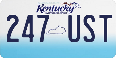 KY license plate 247UST