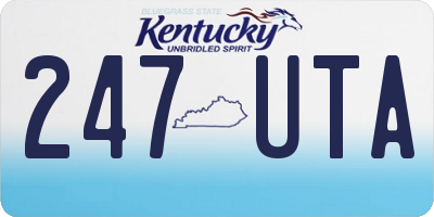 KY license plate 247UTA