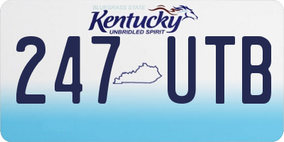 KY license plate 247UTB