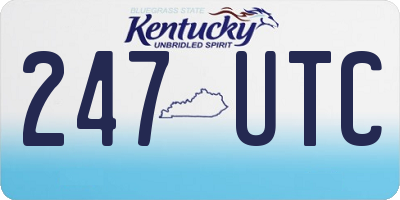 KY license plate 247UTC
